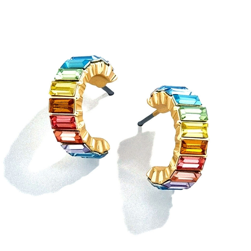 *Only 1 Left* Huggie Rainbow Earrings